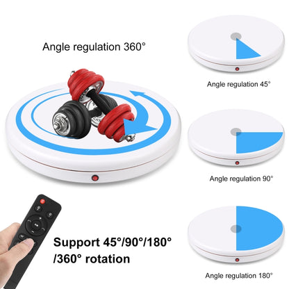 PULUZ Espositore per giradischi rotante con regolazione della velocità da 45 cm, bianco, carico 100 kg, 45cm Load 100kg White AU Plug, 45cm Load 100kg White EU Plug, 45cm Load 100kg White UK Plug, 45cm Load 100kg White US Plug