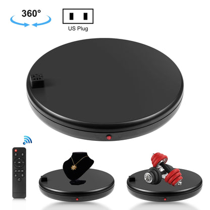 PULUZ Espositore per giradischi rotante con regolazione della velocità da 45 cm, con presa di corrente, nero, carico 100 kg, 45cm Load 100kg Black US Plug with Power Socket, 45cm Load 100kg Black UK Plug with Power Socket�������������������������������...