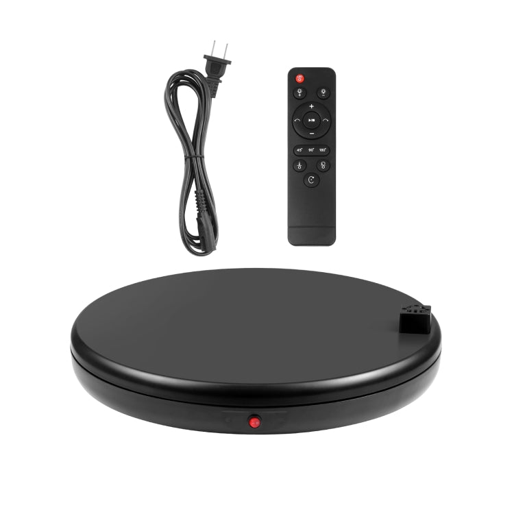 PULUZ Espositore per giradischi rotante con regolazione della velocità da 45 cm, con presa di corrente, nero, carico 100 kg, 45cm Load 100kg Black US Plug with Power Socket, 45cm Load 100kg Black UK Plug with Power Socket�������������������������������...