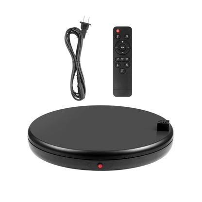 PULUZ Espositore per giradischi rotante con regolazione della velocità da 45 cm, con presa di corrente, nero, carico 100 kg, 45cm Load 100kg Black US Plug with Power Socket, 45cm Load 100kg Black UK Plug with Power Socket�������������������������������...