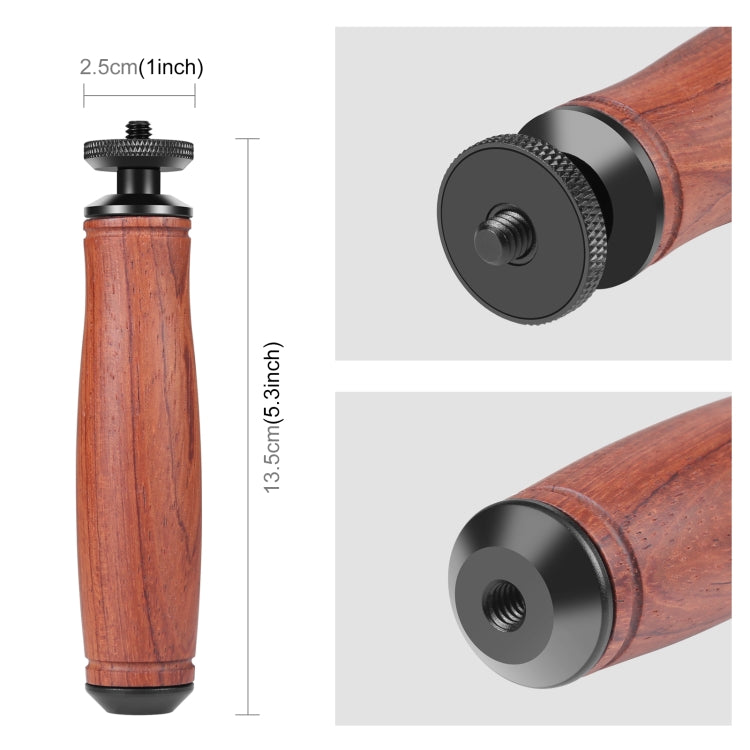 Impugnatura stabilizzatrice con impugnatura per fotocamera con manico in legno PULUZ, Wooden Handle