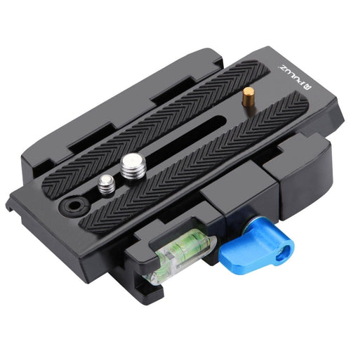 Adattatore con morsetto a sgancio rapido PULUZ + piastra a sgancio rapido per fotocamere DSLR e SLR, QR Plate Black