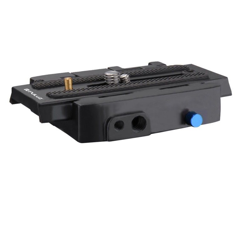 Adattatore con morsetto a sgancio rapido PULUZ + piastra a sgancio rapido per fotocamere DSLR e SLR, QR Plate Black