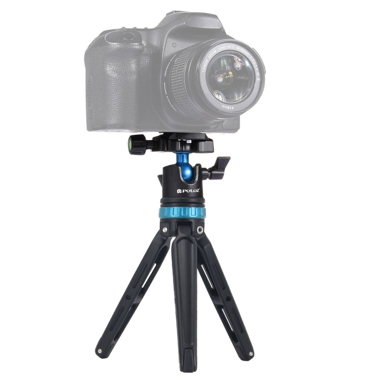PULUZ Mini treppiede da tavolo regolabile in metallo tascabile con testa a sfera a 360 gradi per DSLR e fotocamere digitali, altezza regolabile: 11-20,2 cm, Tripod with Head(L)