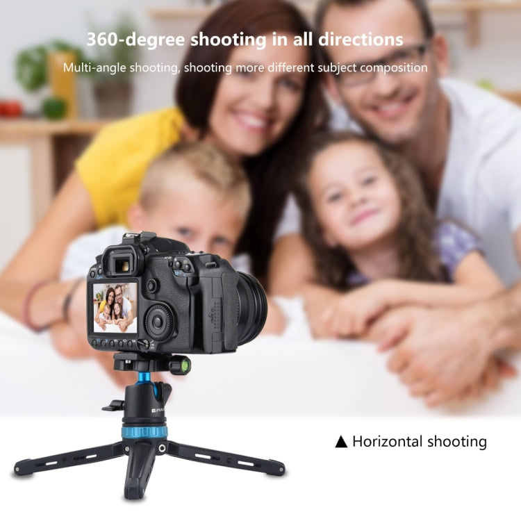 PULUZ Mini treppiede da tavolo regolabile in metallo tascabile con testa a sfera a 360 gradi per DSLR e fotocamere digitali, altezza regolabile: 11-20,2 cm, Tripod with Head(L)