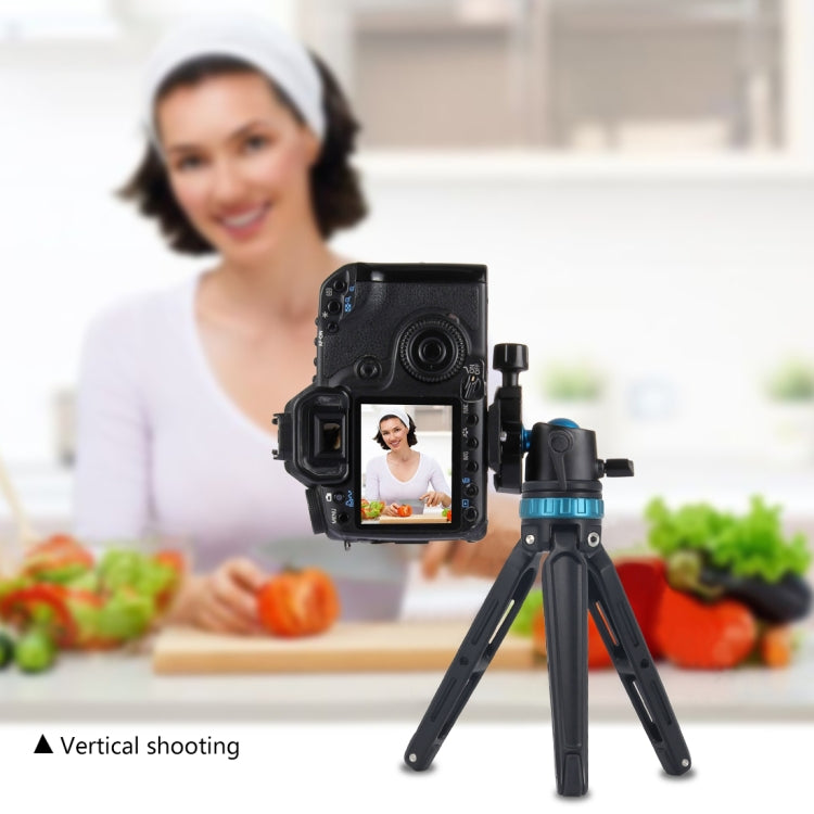 PULUZ Mini treppiede da tavolo regolabile in metallo tascabile con testa a sfera a 360 gradi per DSLR e fotocamere digitali, altezza regolabile: 11-20,2 cm, Tripod with Head(L)