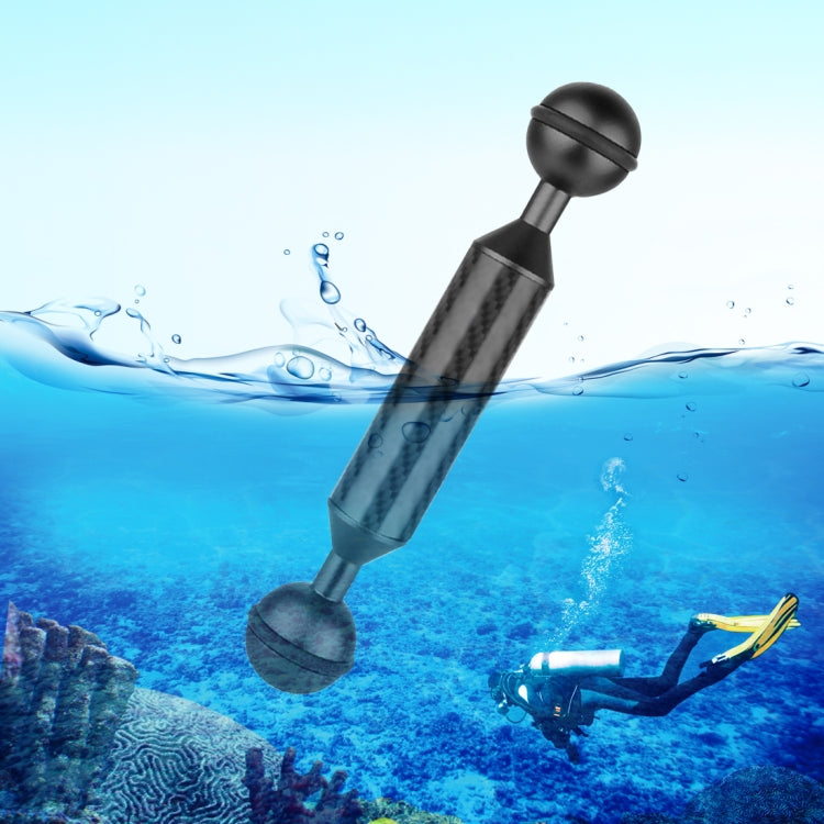 Braccio galleggiante in fibra di carbonio a doppia sfera PULUZ da 5 pollici, lunghezza 13 cm, diametro 20,8 mm, diametro sfera: 25 mm, 5 inch Black, 5 inch Blue