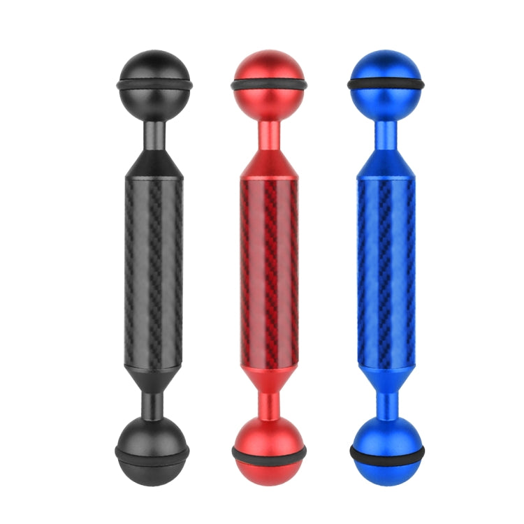 Braccio galleggiante in fibra di carbonio a doppia sfera PULUZ da 5 pollici, lunghezza 13 cm, diametro 20,8 mm, diametro sfera: 25 mm, 5 inch Black, 5 inch Blue