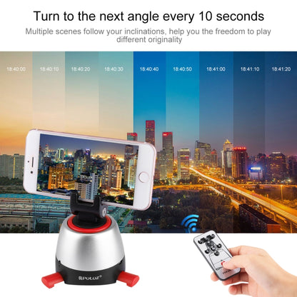 PULUZ Testa panoramica elettronica con rotazione di 360 gradi con telecomando per smartphone, GoPro, fotocamere DSLR, Pano Head
