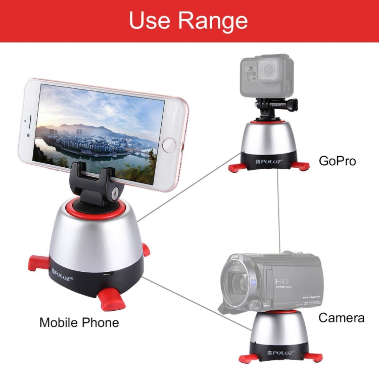 PULUZ Testa panoramica elettronica con rotazione di 360 gradi con telecomando per smartphone, GoPro, fotocamere DSLR, Pano Head