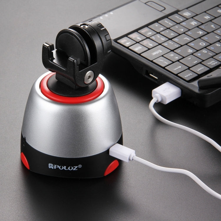 PULUZ Testa panoramica elettronica con rotazione di 360 gradi + Supporto per treppiede + Morsetto GoPro + Morsetto per telefono con telecomando per smartphone, GoPro, fotocamere DSLR
