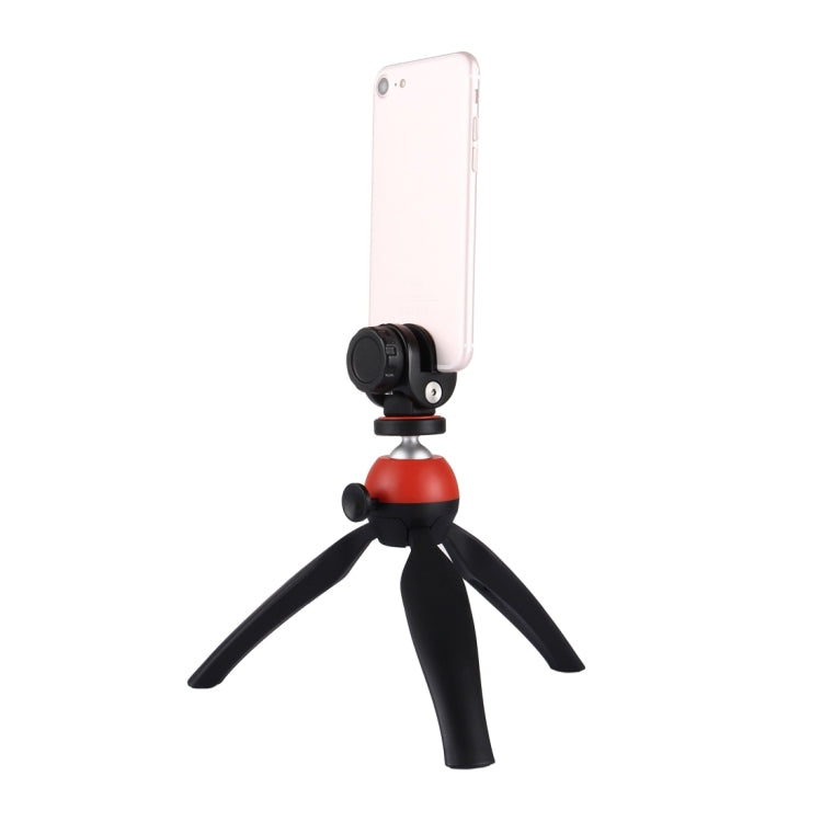 PULUZ Mini treppiede tascabile con testa a sfera a 360 gradi e morsetto per telefono per smartphone, Tripod + Clamp