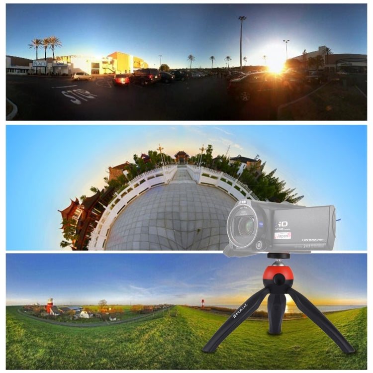 PULUZ Mini treppiede tascabile con testa a sfera a 360 gradi e morsetto per telefono per smartphone, Tripod + Clamp