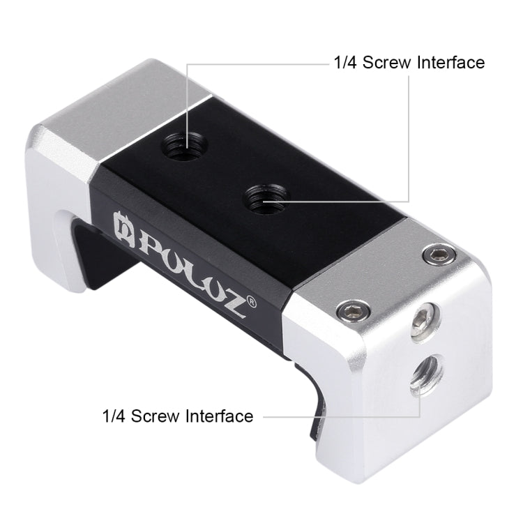 PULUZ Staffa di supporto universale per morsetto in lega di alluminio per telefono con slitta fredda per iPhone, Galaxy, Huawei, Xiaomi, Sony, HTC, Google e altri smartphone, Phone Clamp