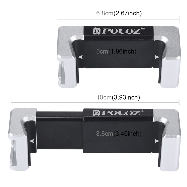PULUZ Staffa di supporto universale per morsetto in lega di alluminio per telefono con slitta fredda per iPhone, Galaxy, Huawei, Xiaomi, Sony, HTC, Google e altri smartphone, Phone Clamp