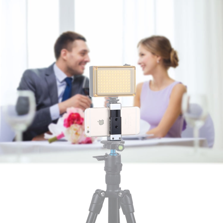 PULUZ Staffa di supporto universale per morsetto in lega di alluminio per telefono con slitta fredda per iPhone, Galaxy, Huawei, Xiaomi, Sony, HTC, Google e altri smartphone, Phone Clamp