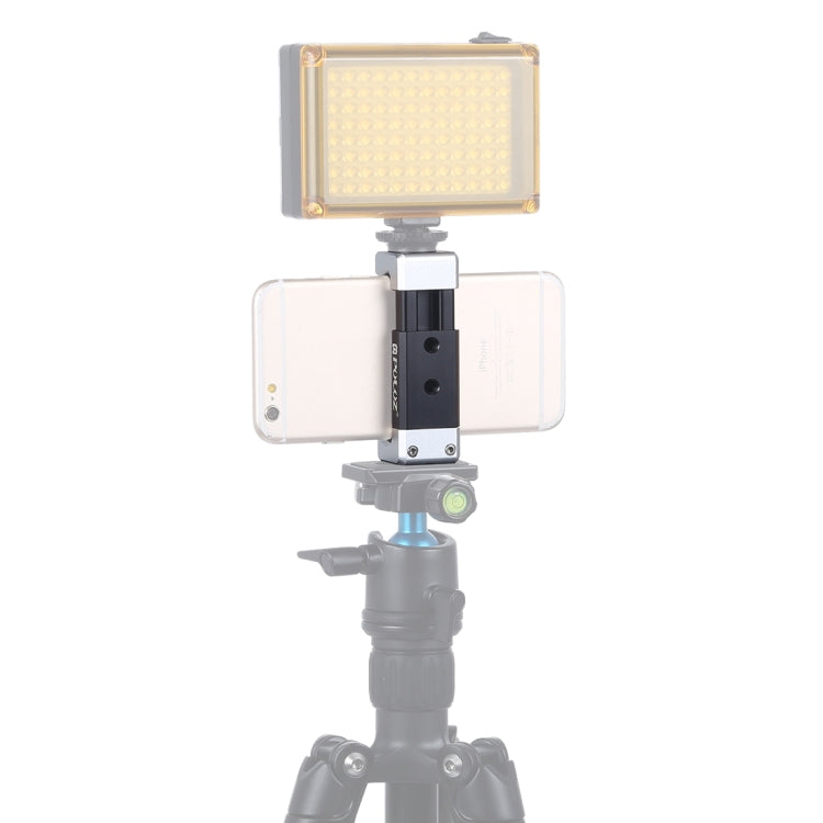 PULUZ Staffa di supporto universale per morsetto in lega di alluminio per telefono con slitta fredda per iPhone, Galaxy, Huawei, Xiaomi, Sony, HTC, Google e altri smartphone, Phone Clamp