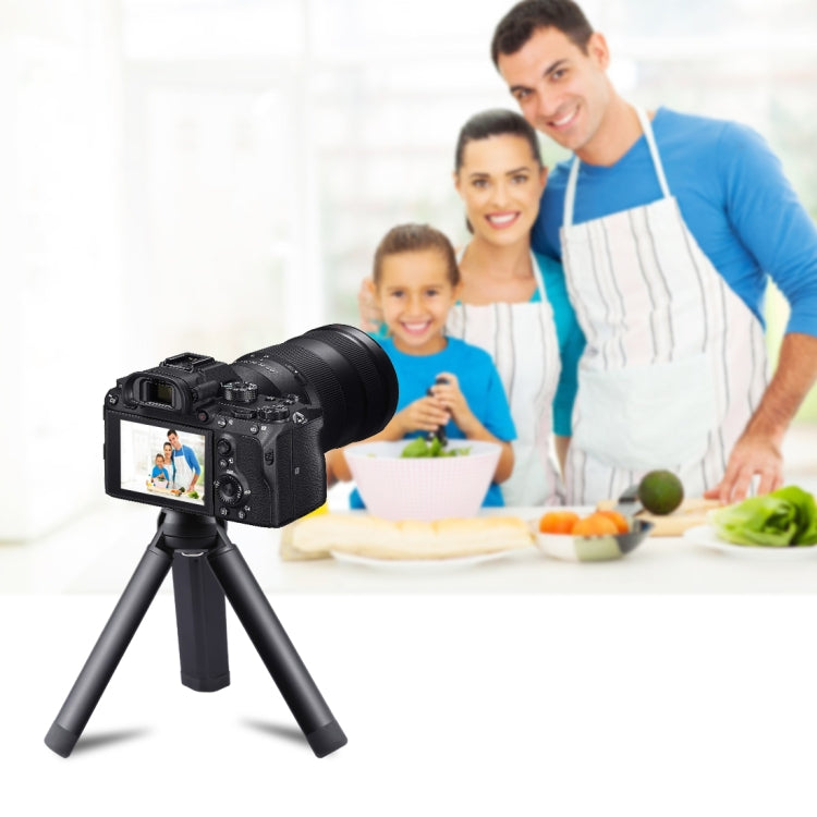 PULUZ Mini Pocket Metal Supporto per treppiede da tavolo con vite da 1/4 di pollice per DSLR e fotocamere digitali, carico: 10 kg, Desktop Tripod
