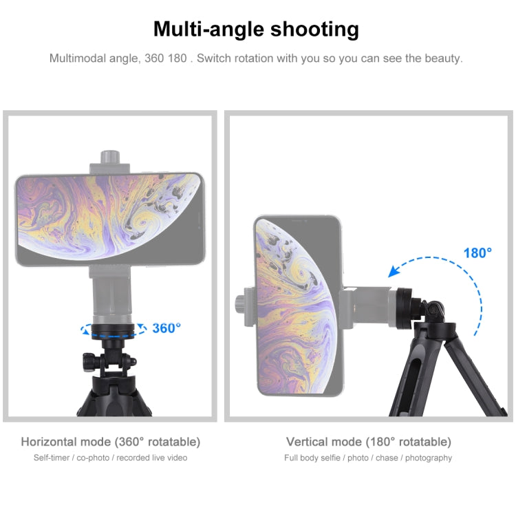 PULUZ Pocket Supporto per treppiede da tavolo regolabile in 5 modalità con vite da 1/4 di pollice per DSLR e fotocamere digitali, altezza regolabile: 16,5-21,5 cm
