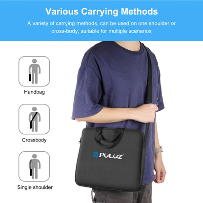 PULUZ Anello da 10 pollici con luci a LED Borsa a tracolla portatile con cerniera, dimensioni: 33 cm x 28 cm x 3 cm, 33cm x 28cm x 3cm