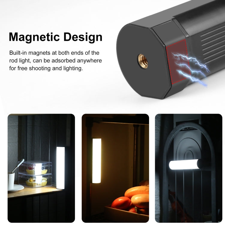 PULUZ Luce di riempimento a LED magnetica a colori RGB portatile per foto da 17 cm
