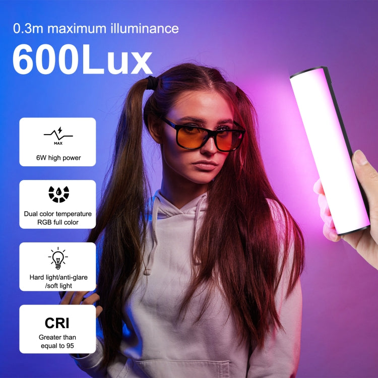 PULUZ Luce di riempimento a LED magnetica a colori RGB portatile per foto da 17 cm