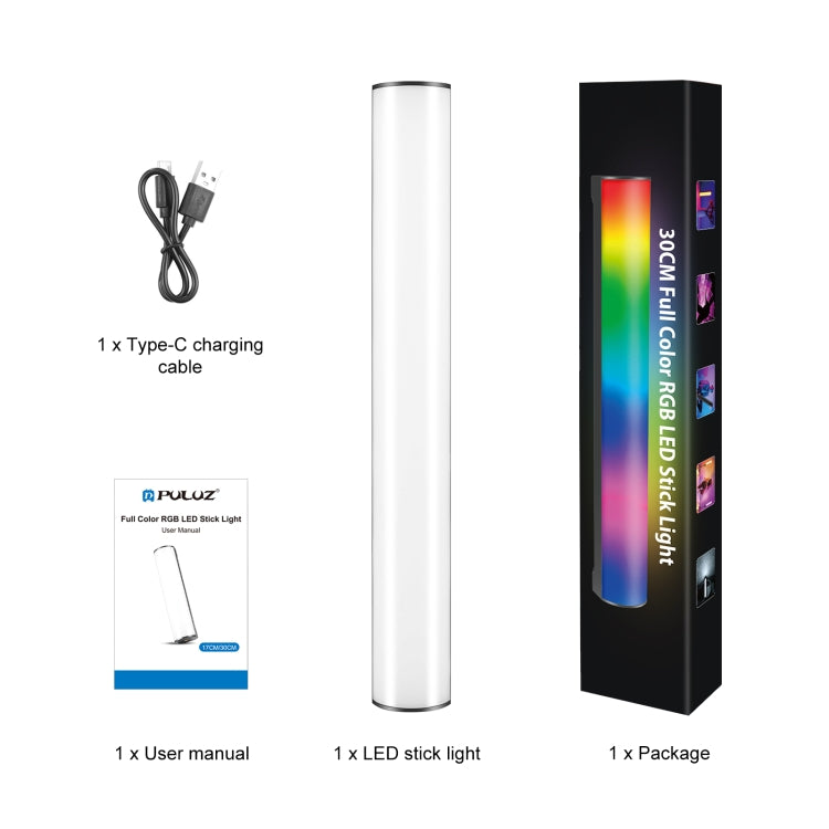 PULUZ Luce di riempimento a LED magnetica a colori RGB portatile per foto da 30 cm, 30cm Magnetic LED Fill Light