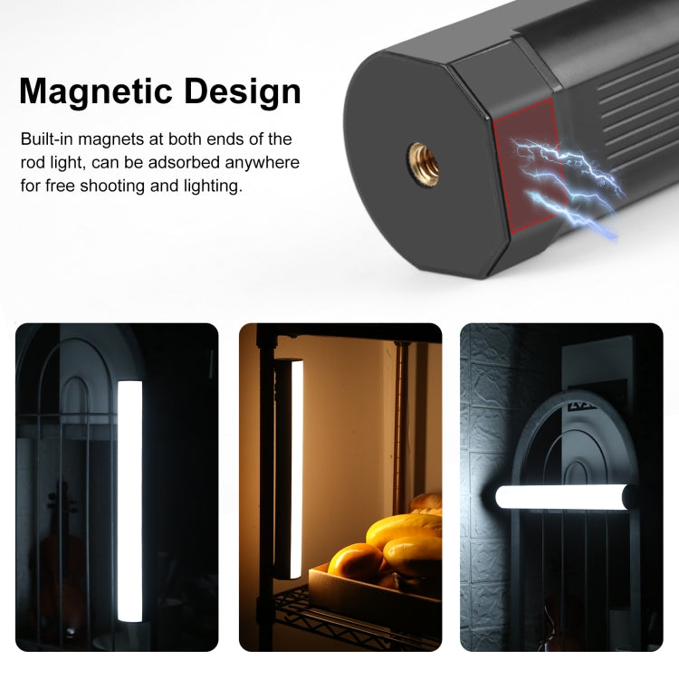 PULUZ Luce di riempimento a LED magnetica a colori RGB portatile per foto da 30 cm, 30cm Magnetic LED Fill Light