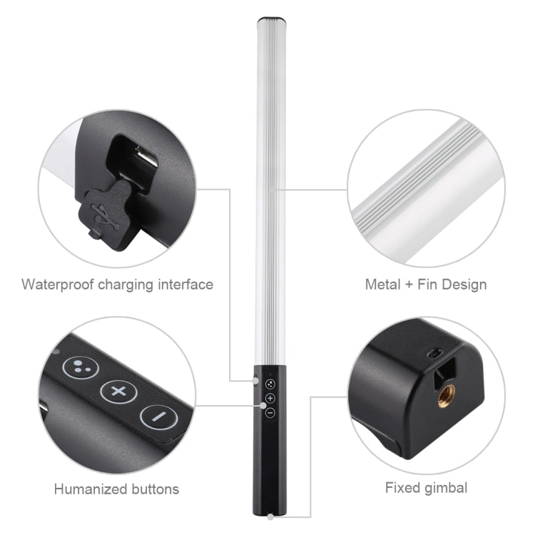PULUZ RGB Colorato Photo LED Stick Luce di riempimento LED portatile con temperatura di colore regolabile con telecomando, Remote Fill Light RU, Remote Fill Light