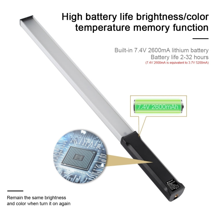 PULUZ RGB Colorato Photo LED Stick Luce di riempimento LED portatile con temperatura di colore regolabile con telecomando, Remote Fill Light RU, Remote Fill Light