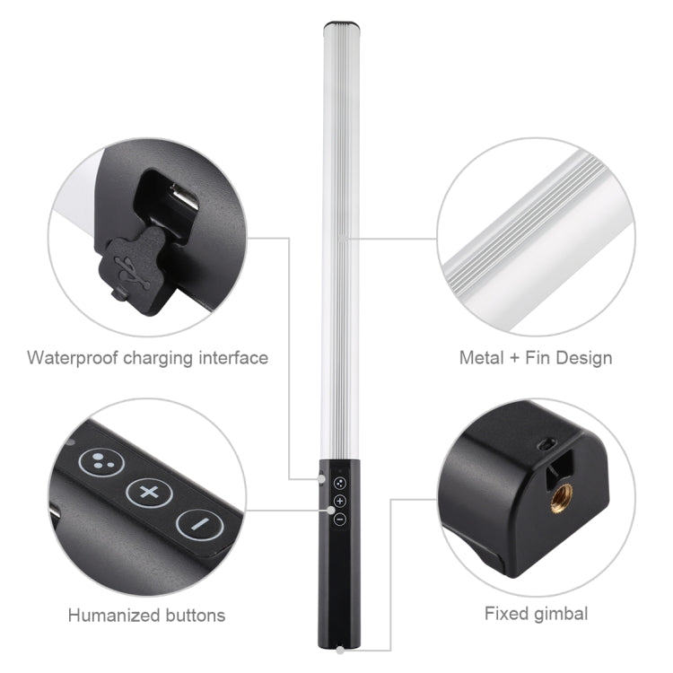 PULUZ RGB Colorato Photo LED Stick Luce di riempimento LED portatile con temperatura di colore regolabile con telecomando, Remote Fill Light