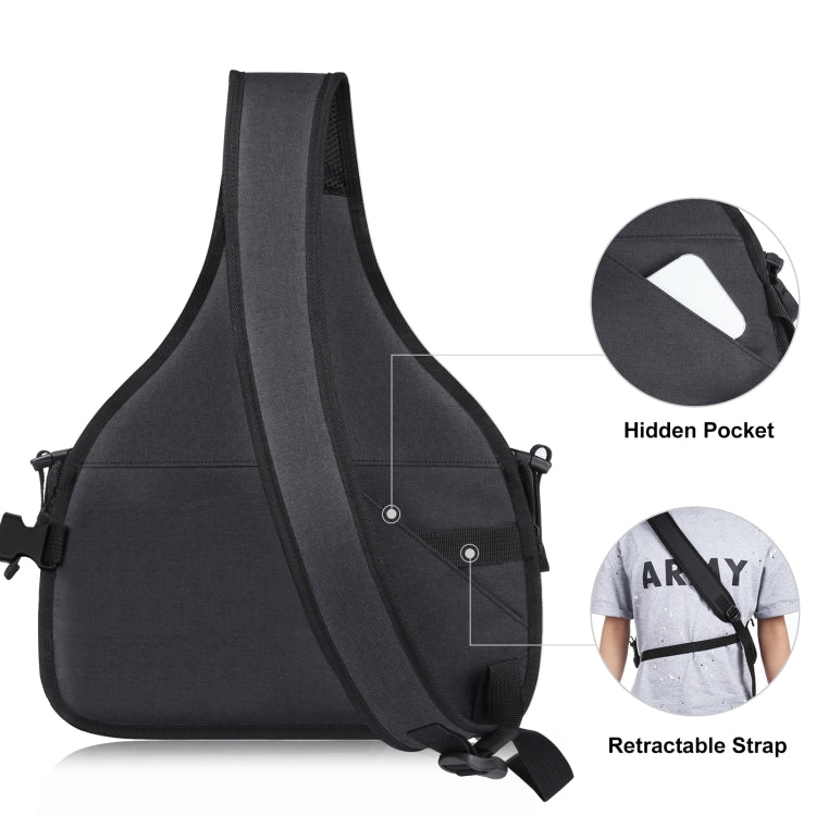 Borsa per fotocamera reflex stile triangolo PULUZ Borsa a tracolla impermeabile per zaino a tracolla con borsa per obiettivo rimovibile, Triangle Style Backpack(Black)