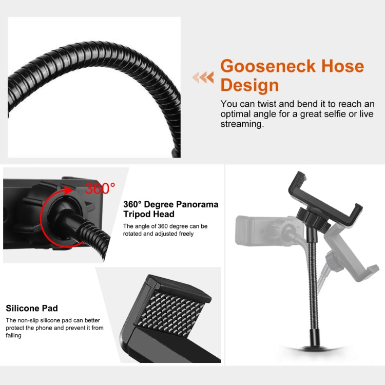 Supporto per montaggio a clip flessibile PULUZ con base di bloccaggio, Clip Mount (Black)