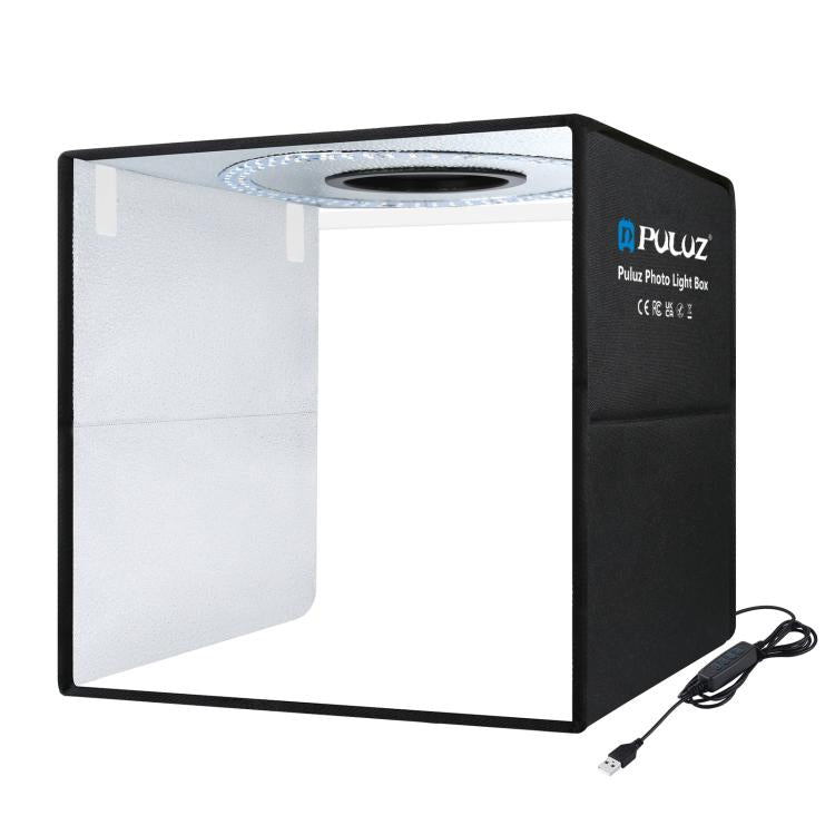 PULUZ 40 cm Pieghevole Luce Anulare Portatile USB Illuminazione Fotografica Tenda da Studio con 6 Fondali Colorati su Doppio Lato, Dimensioni: 40 cm x 40 cm x 40 cm