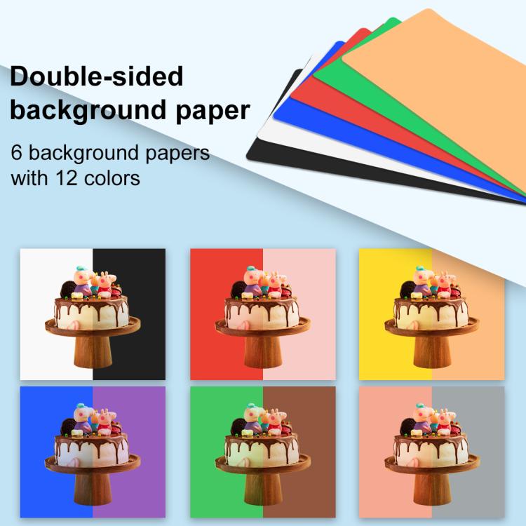 PULUZ 40 cm Pieghevole Luce Anulare Portatile USB Illuminazione Fotografica Tenda da Studio con 6 Fondali Colorati su Doppio Lato, Dimensioni: 40 cm x 40 cm x 40 cm