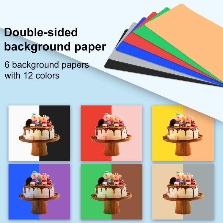 PULUZ 40 cm Pieghevole Luce Anulare Portatile USB Illuminazione Fotografica Tenda da Studio con 6 Fondali Colorati su Doppio Lato, Dimensioni: 40 cm x 40 cm x 40 cm, 40cm