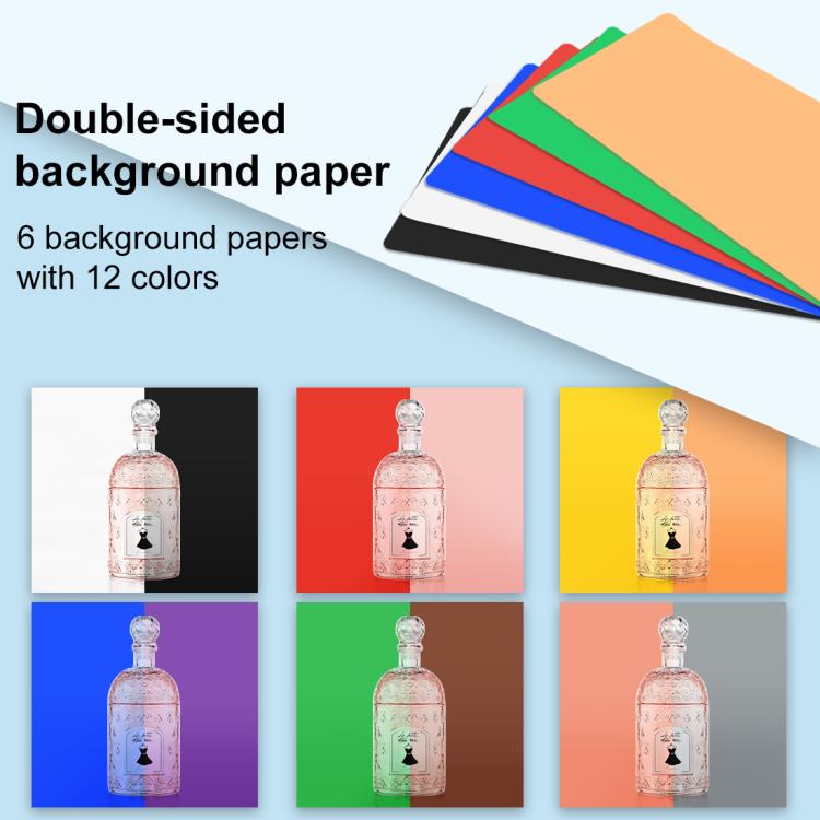 PULUZ Anello luminoso portatile pieghevole da 50 cm PD30W Ricarica rapida USB Illuminazione fotografica Tenda da studio con 6 fondali bifacciali, Dimensioni: 50 cm x 50 cm x 50 cm