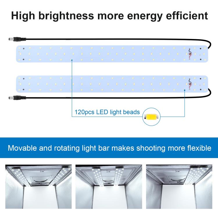 PULUZ Photo Studio Light Box Tenda portatile 60 x 60 x 60 cm LED 5500K Luce bianca dimmerabile Mini 36W Kit tenda da studio fotografico con 6 fondali rimovibili (Nero Arancione Bianco Verde Blu Rosso), 60cm Box(US), 60cm Box(UK), 60cm Box(EU)����������...