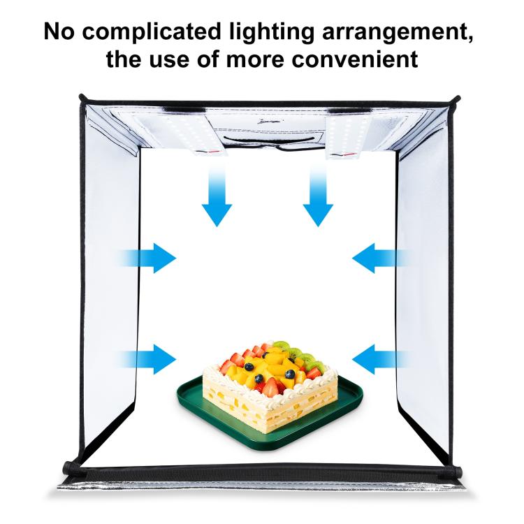 PULUZ Photo Studio Light Box Tenda portatile 60 x 60 x 60 cm LED 5500K Luce bianca dimmerabile Mini 36W Kit tenda da studio fotografico con 6 fondali rimovibili (Nero Arancione Bianco Verde Blu Rosso), 60cm Box(US), 60cm Box(UK), 60cm Box(EU)����������...