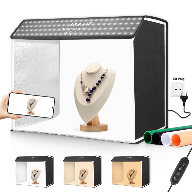 PULUZ Photo Studio Light Box Kit portatile per tende da studio fotografico cubico da 60 x 40 cm con 6 fondali colorati, 60 x 40cm (UK), 60 x 40cm (EU), 60 x 40cm (AU), 60 x 40cm (US)