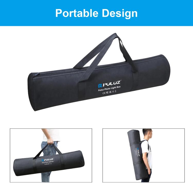 PULUZ 80 cm pieghevole portatile 80 W 9050LM luce bianca illuminazione fotografica studio di ripresa tenda kit con 3 colori (nero, bianco, arancione) fondali, 80cm Box(US), 80cm Box(EU), 80cm Box(AU), 80cm Box(UK)