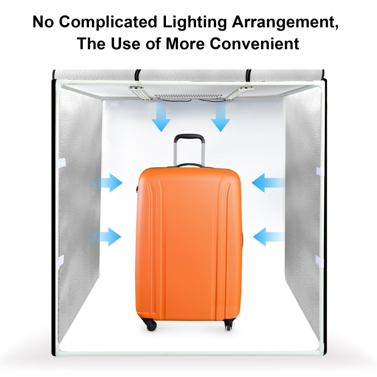 PULUZ 80 cm pieghevole portatile 80 W 9050LM luce bianca illuminazione fotografica studio di ripresa tenda kit con 3 colori (nero, bianco, arancione) fondali, 80cm Box(US), 80cm Box(EU), 80cm Box(AU), 80cm Box(UK)