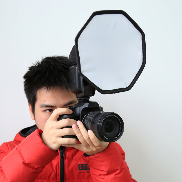 Softbox diffusore di luce flash morbido pieghevole stile ottagonale PULUZ da 20 cm