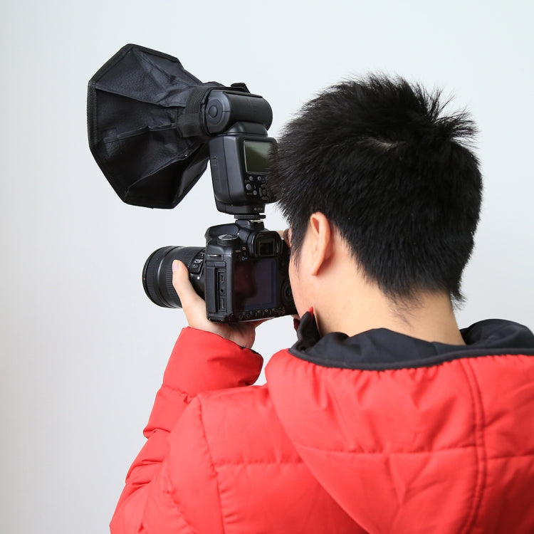 Softbox diffusore di luce flash morbido pieghevole stile ottagonale PULUZ da 20 cm, 20cm Octangle