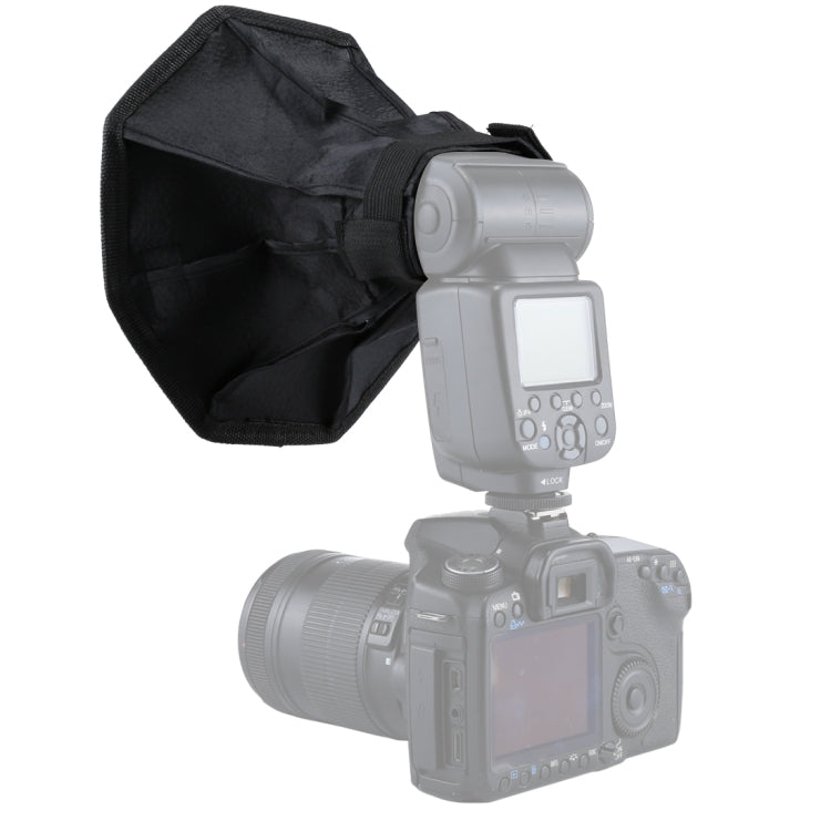 Softbox diffusore di luce flash morbido pieghevole stile ottagonale PULUZ da 20 cm, 20cm Octangle