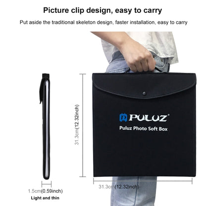PULUZ 30 cm pieghevole portatile luce anulare illuminazione fotografica studio tenda da tiro kit con 6 colori fondali (nero, bianco, giallo, rosso, verde, blu), dimensioni da aperto: 31 cm x 31 cm x 32 cm, 30cm Box Kit