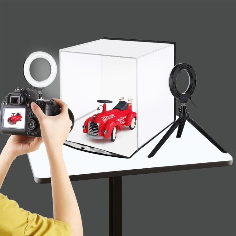 PULUZ 30 cm pieghevole portatile luce anulare illuminazione fotografica studio tenda da tiro kit con 6 colori fondali (nero, bianco, giallo, rosso, verde, blu), dimensioni da aperto: 31 cm x 31 cm x 32 cm, 30cm Box Kit