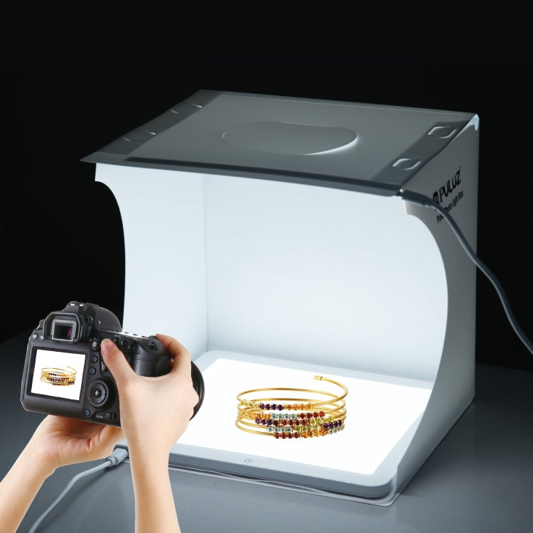 PULUZ Tappetino luminoso a LED senza ombre da 20 cm per box da studio fotografico