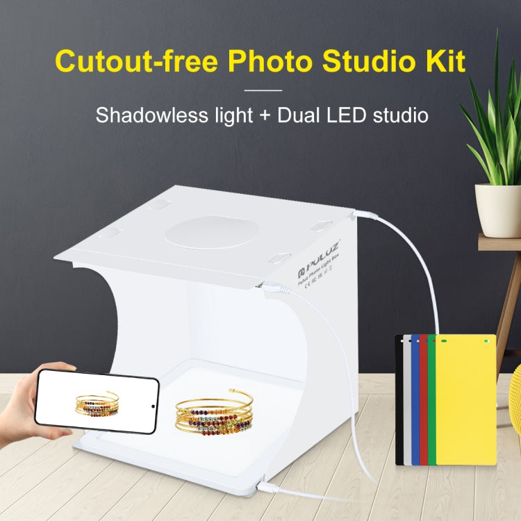 PULUZ Mini LED Fotografia Lampada a luce senza ombre Pannello Pad + Scatola per tenda da tiro in studio, Materiale acrilico, Area effettiva 20 cm x 20 cm
