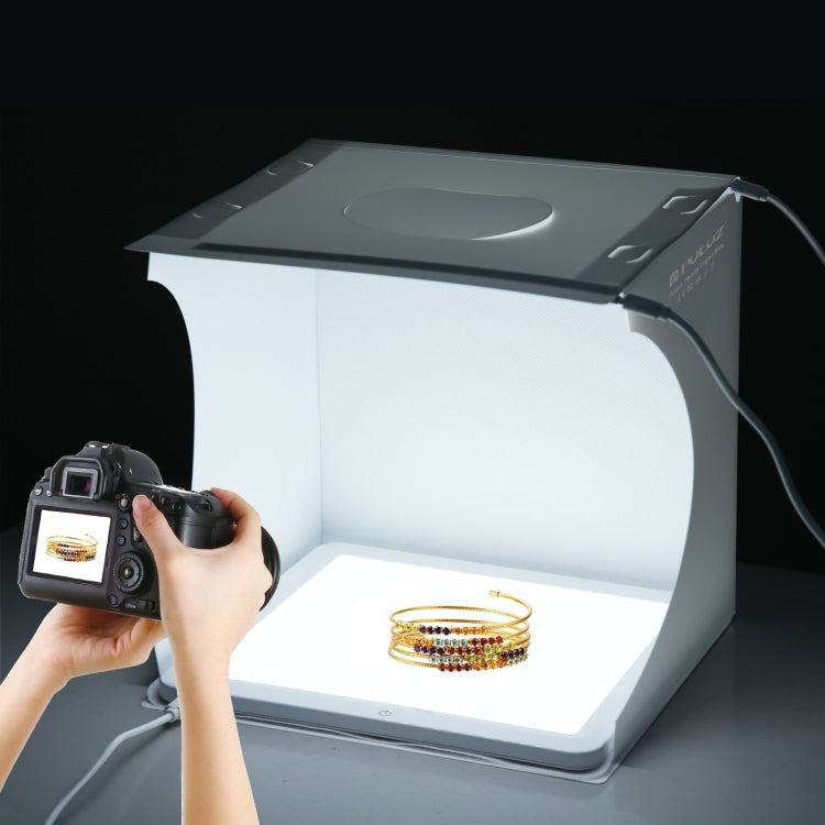 PULUZ Mini LED Fotografia Lampada a luce senza ombre Pannello Pad + Scatola per tenda da tiro in studio, Materiale acrilico, Area effettiva 20 cm x 20 cm